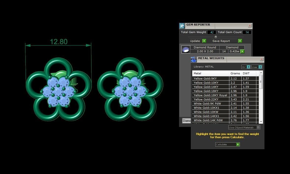 Jewelry Earring 3D print model_3