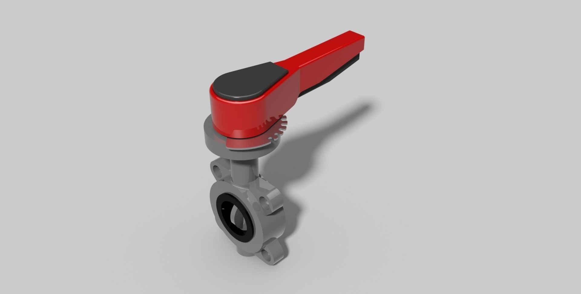 DN50 - PVC Butterfly valve wafer NO - Autodesk Inventor 3D model_1