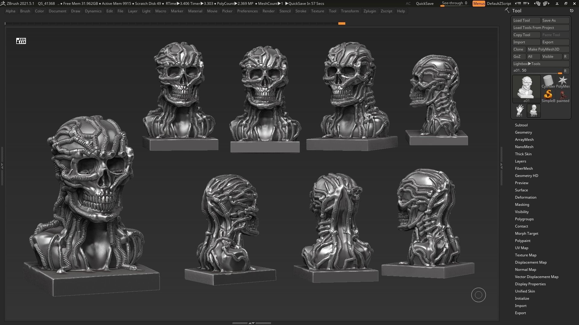 Skull 3d print model 100 3D print model_4