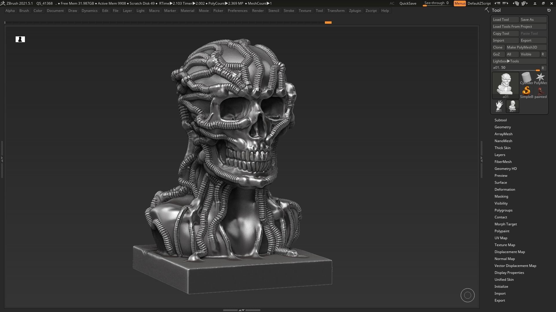 Skull 3d print model 100 3D print model_3