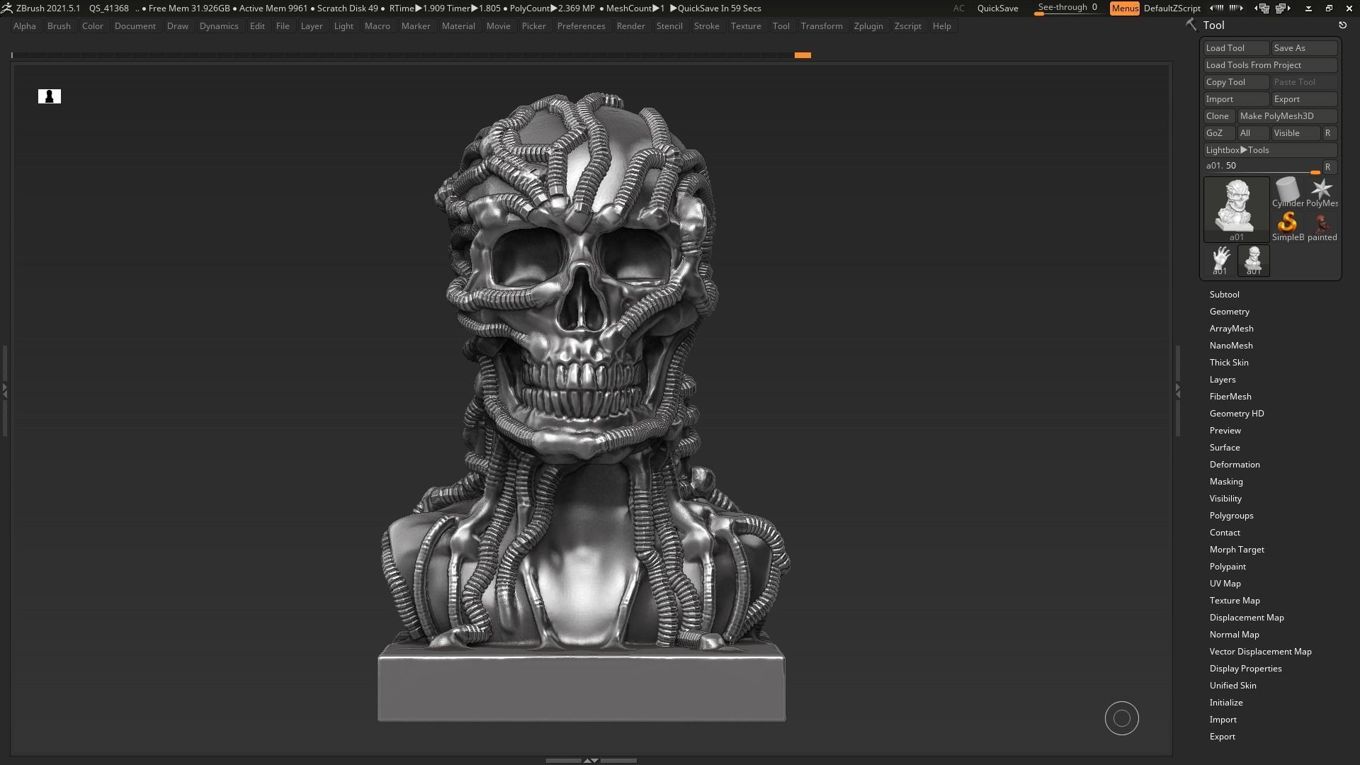 Skull 3d print model 100 3D print model_6