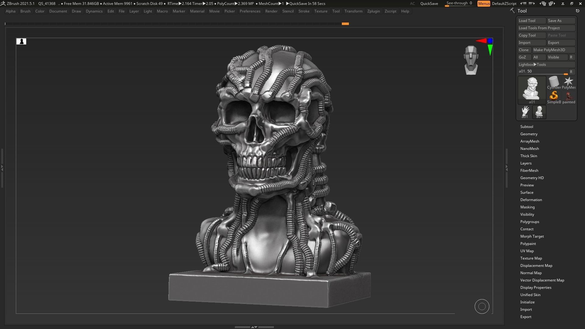 Skull 3d print model 100 3D print model_14