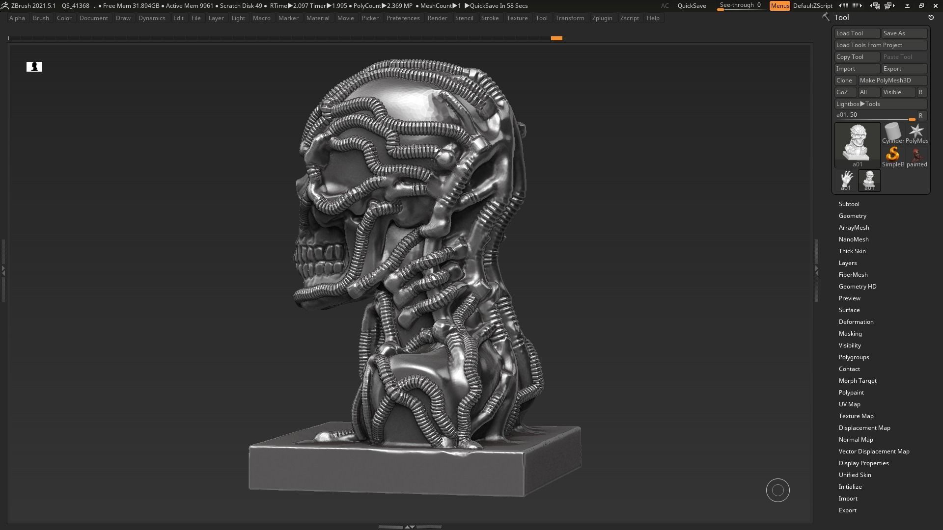 Skull 3d print model 100 3D print model_12