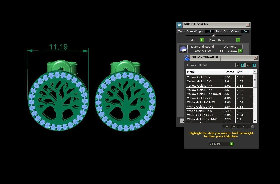 Jewelry Earring 3D print model_3