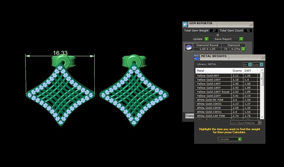 Jewelry Earring 3D print model_3