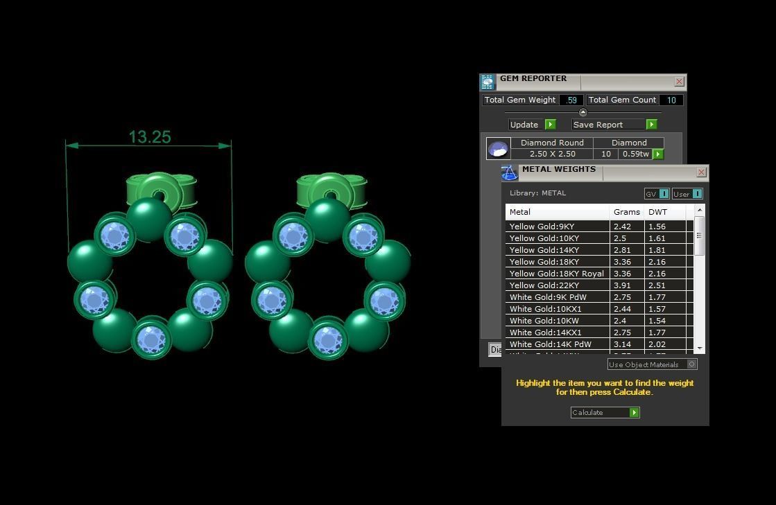 Jewelry Earring 3D print model_3