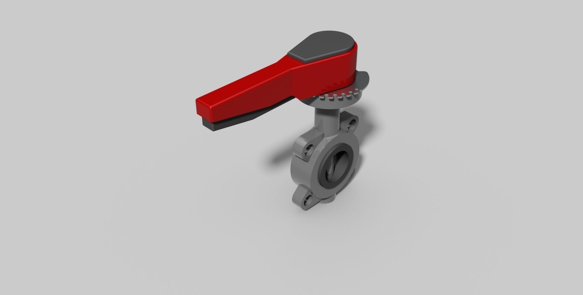 DN50 - PVC Butterfly valve wafer NC - Autodesk Inventor 3D model_1
