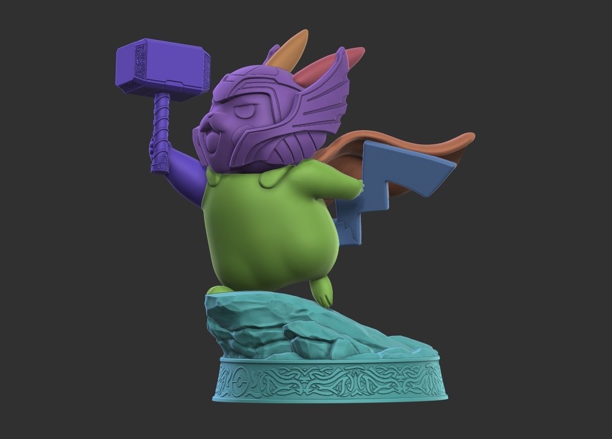 Pikachu Thor 3D print model_9