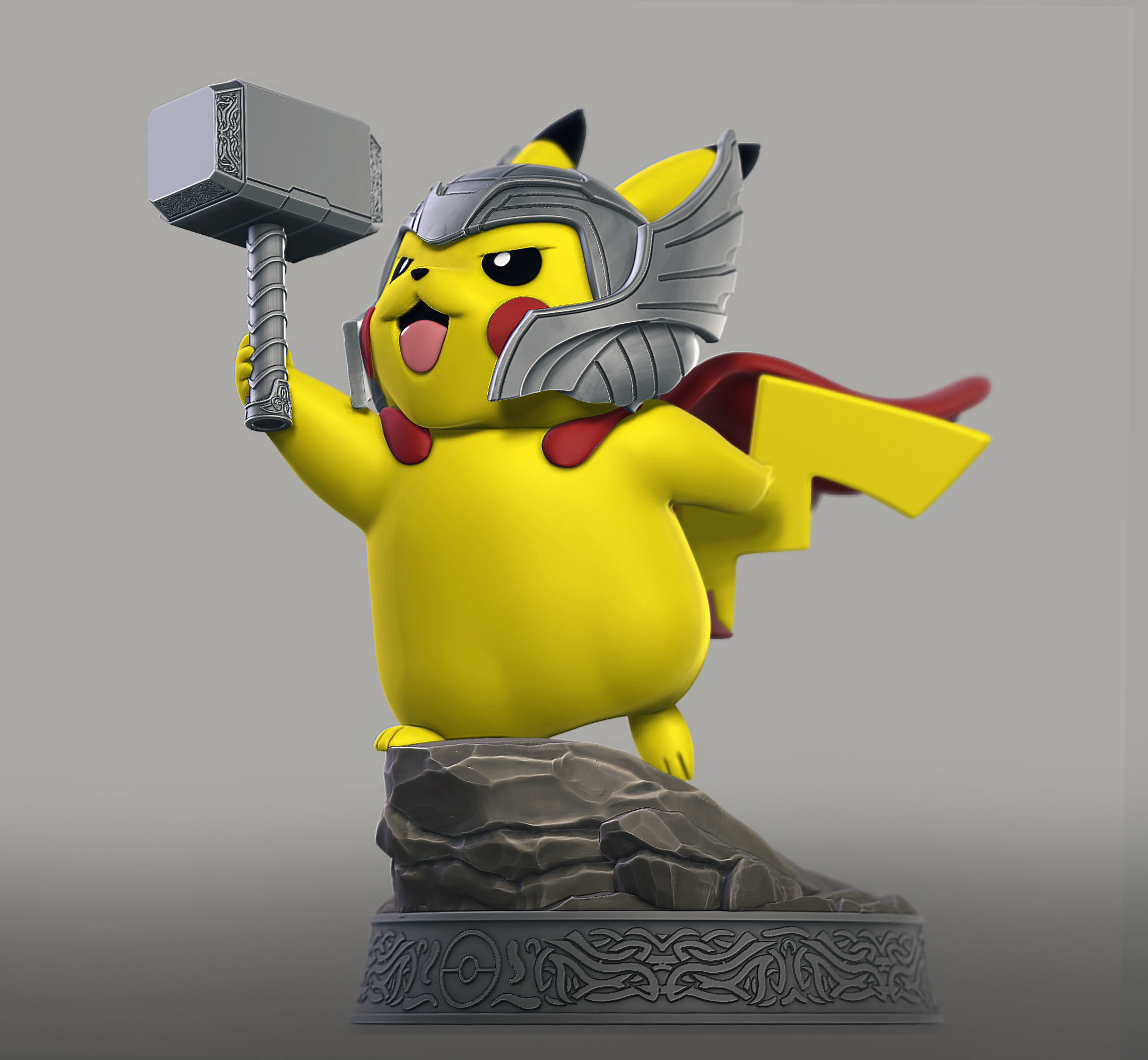 Pikachu Thor 3D print model_1