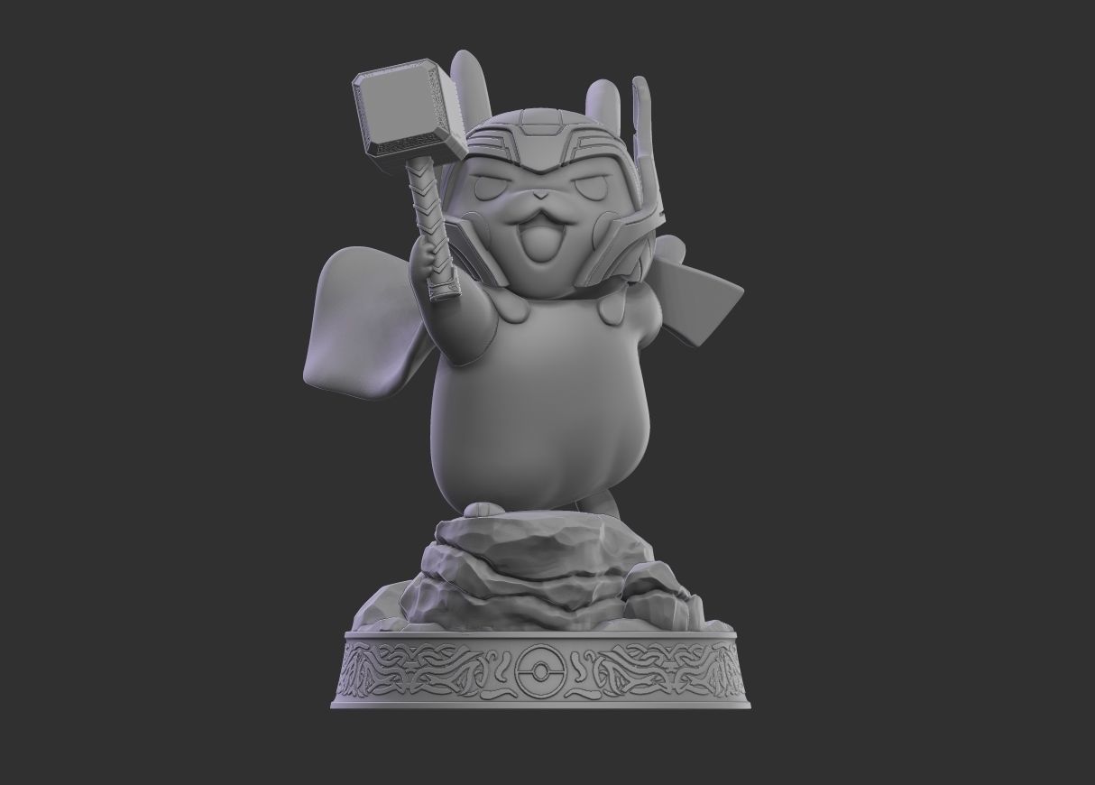 Pikachu Thor 3D print model_7