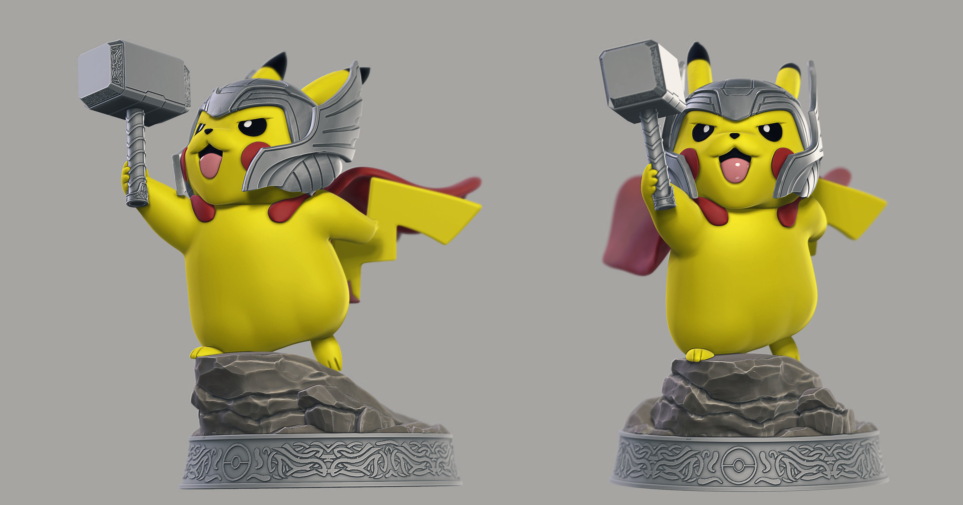 Pikachu Thor 3D print model_2
