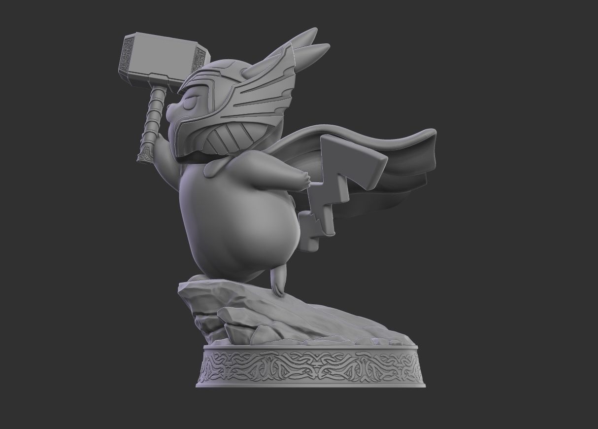 Pikachu Thor 3D print model_4