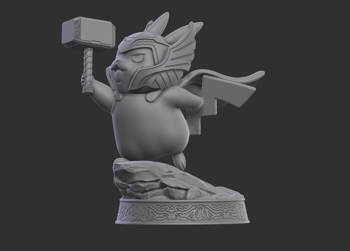 Pikachu Thor 3D print model_3