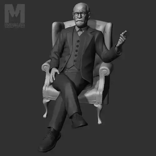 Sigmund Freud Full Body 3D print model