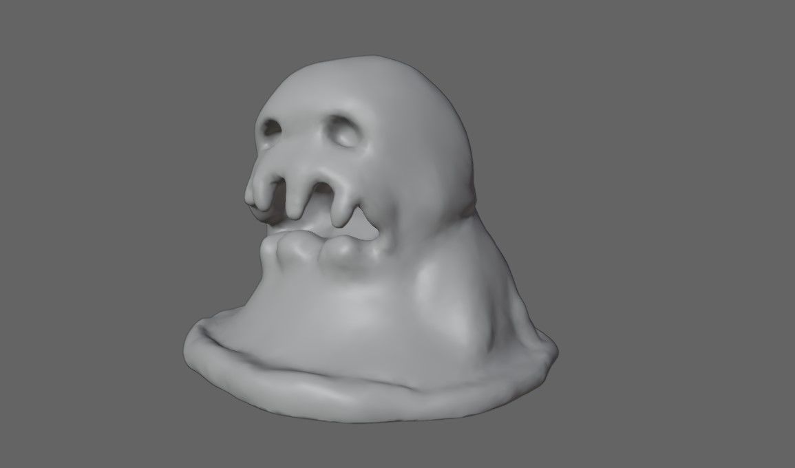 Slime Creature Low-poly 3D model_13