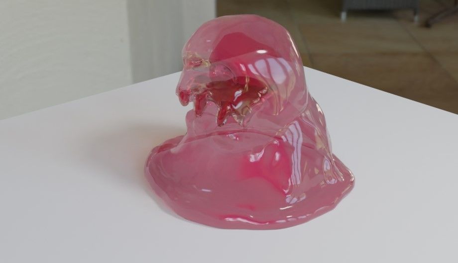 Slime Creature Low-poly 3D model_1