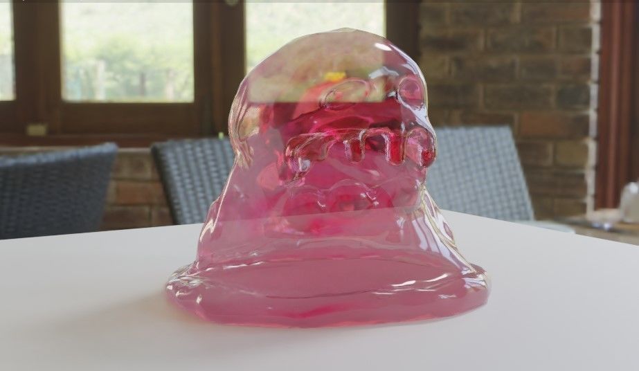 Slime Creature Low-poly 3D model_2