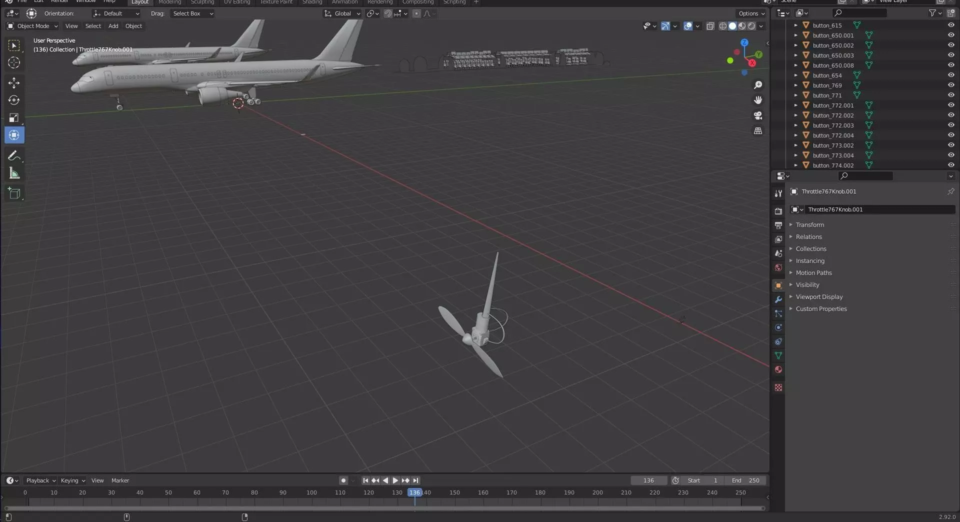 airbus parts and a cabin for the boeing planes ENJOY  3D model_0