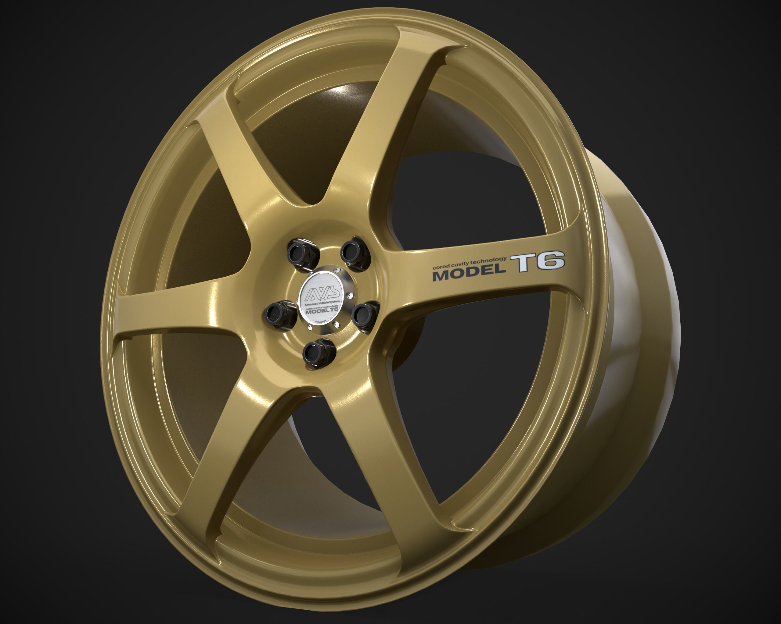 Yokohama Advan AVS Model T6 Low-poly 3D model