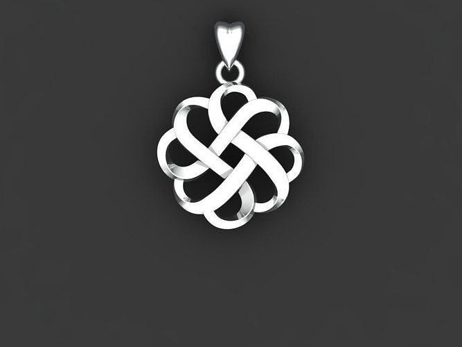 necklaces celtic knot pendant 3D print model