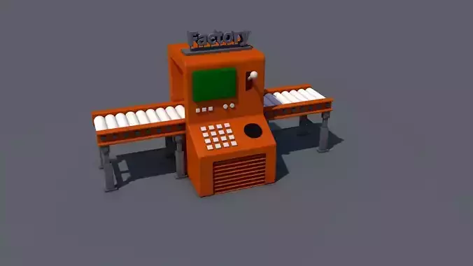 Factory orange machine 3D print model