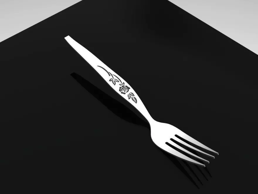 fork knife 3D print model_0