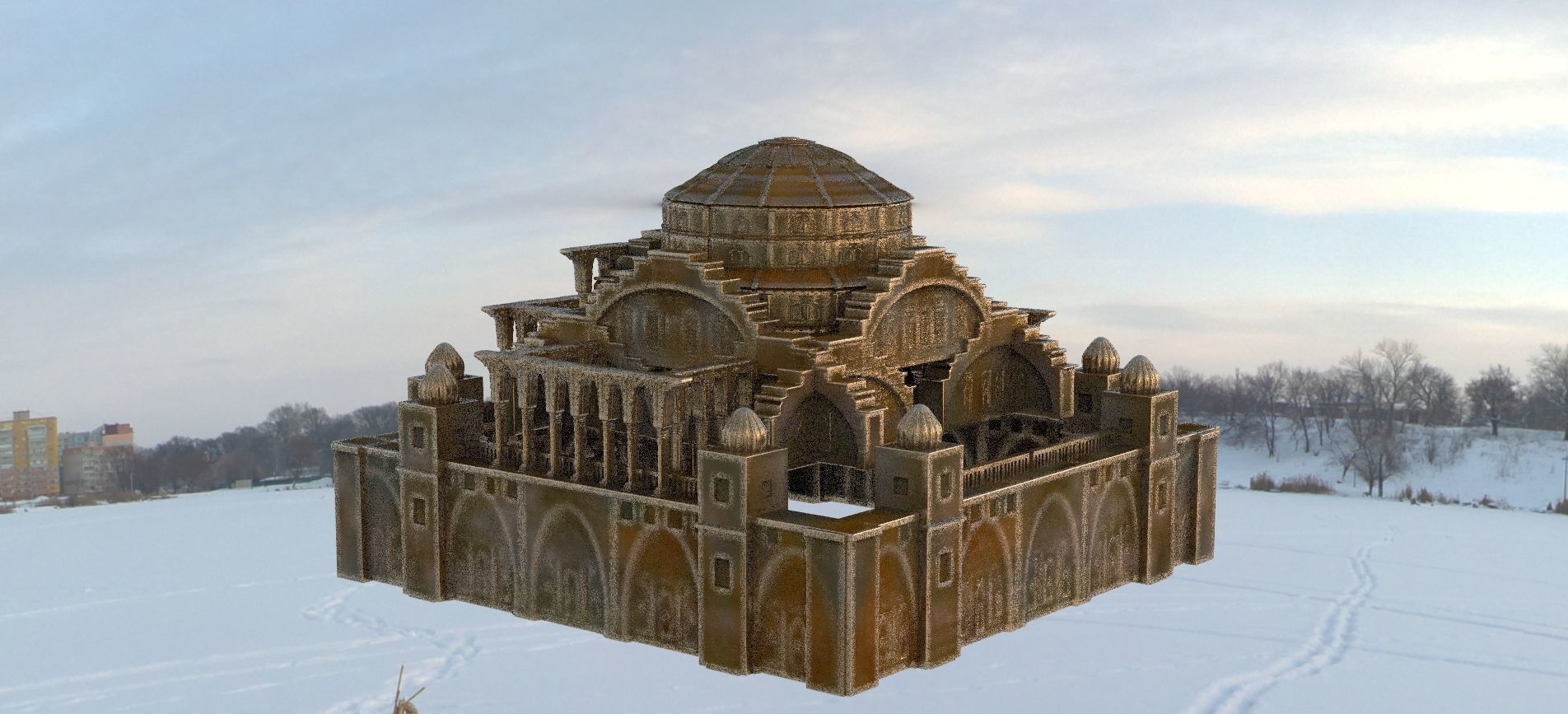 Babylon Temple 3D model_1