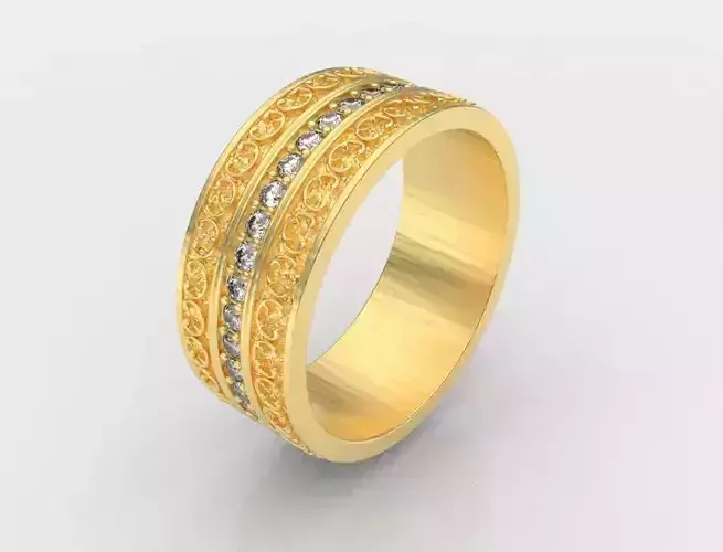ring female gem stone gold
