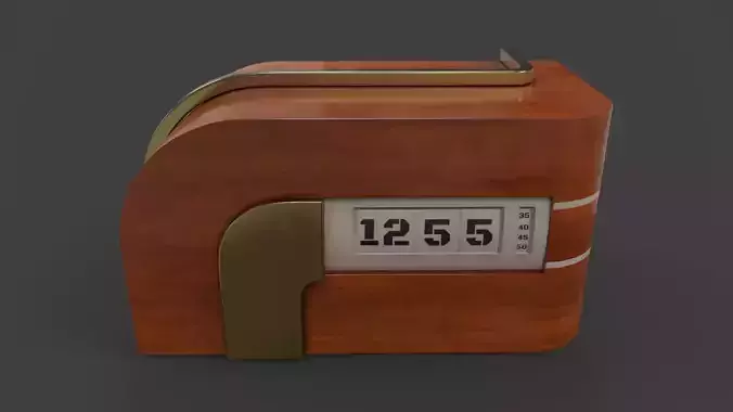 Art Deco Clock V01 Low Poly