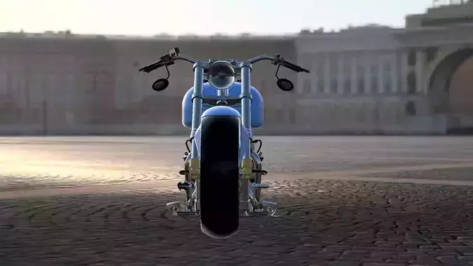 Custom Chopper Low-poly 3D model