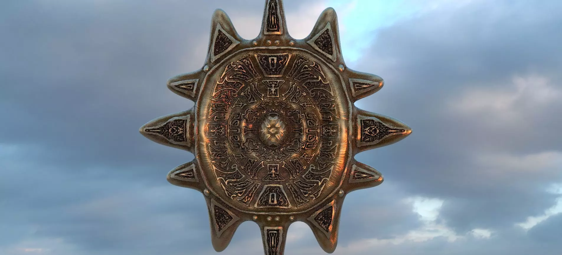 Ancient Calendar 3D model_0