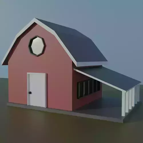 Three House and Water Tank Unity-Blender-Svg-Obj-Fbx