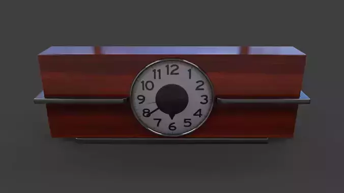 Art Deco Clock V02 - Low Poly