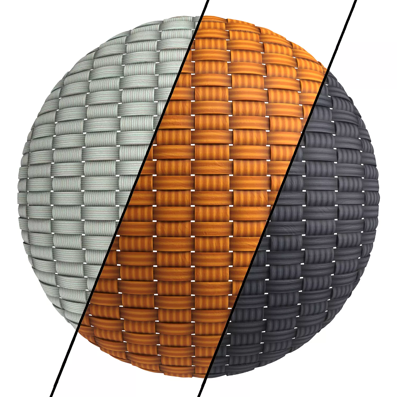 Wicker materials 14- PBR 4k by Sbsar Texture