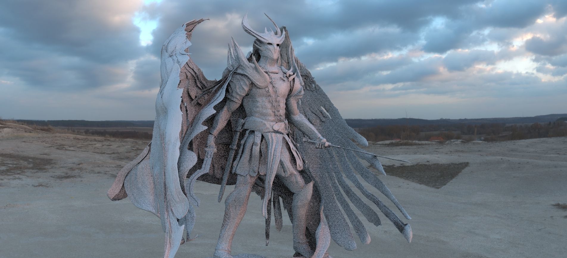 Fallen Angel Twin Blades 3D model_1