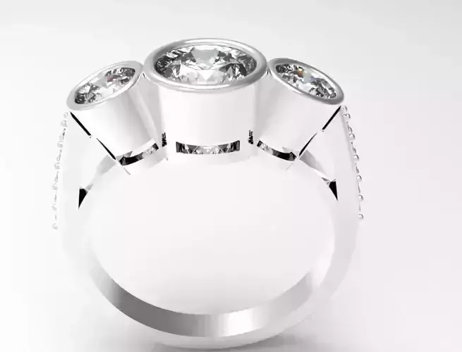 ring bezel gem stone gold 