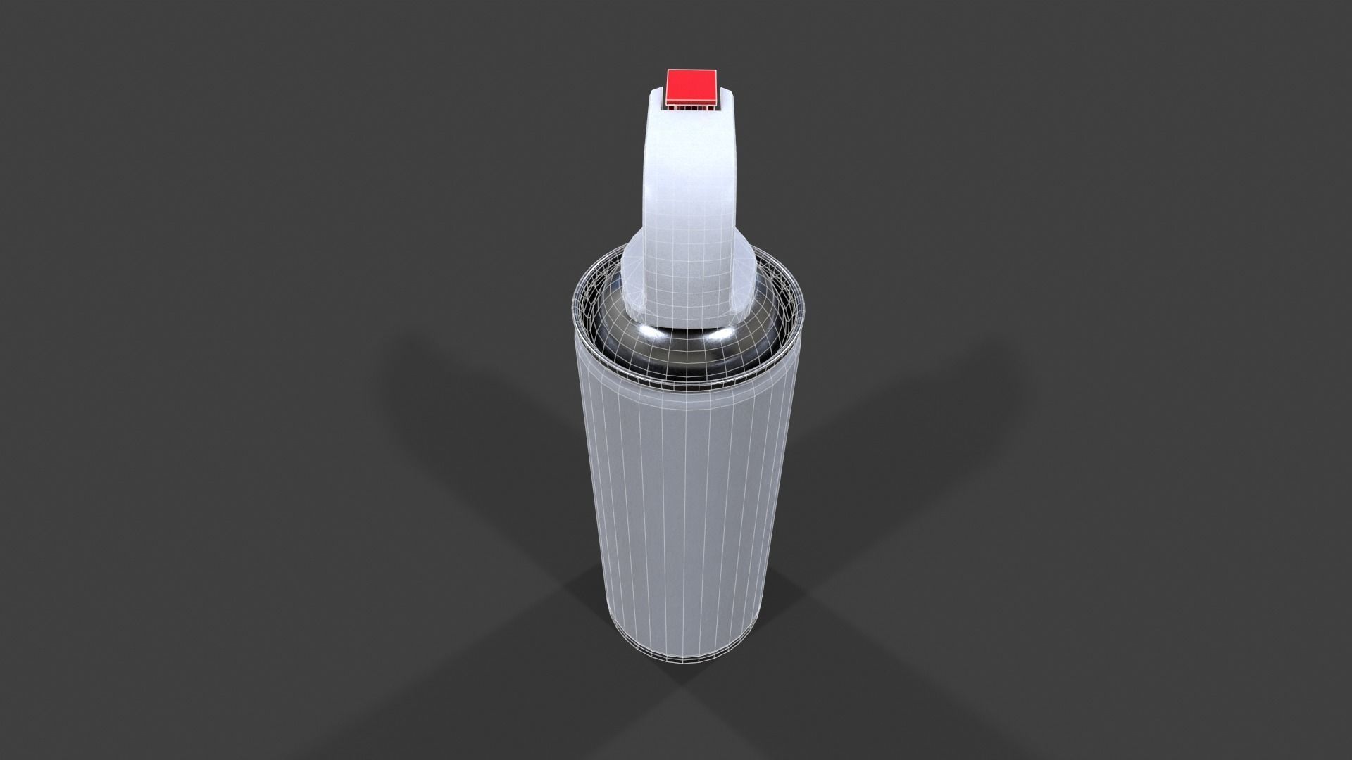 Compressed Air Can V01 - Low Poly Low-poly 3D model_9