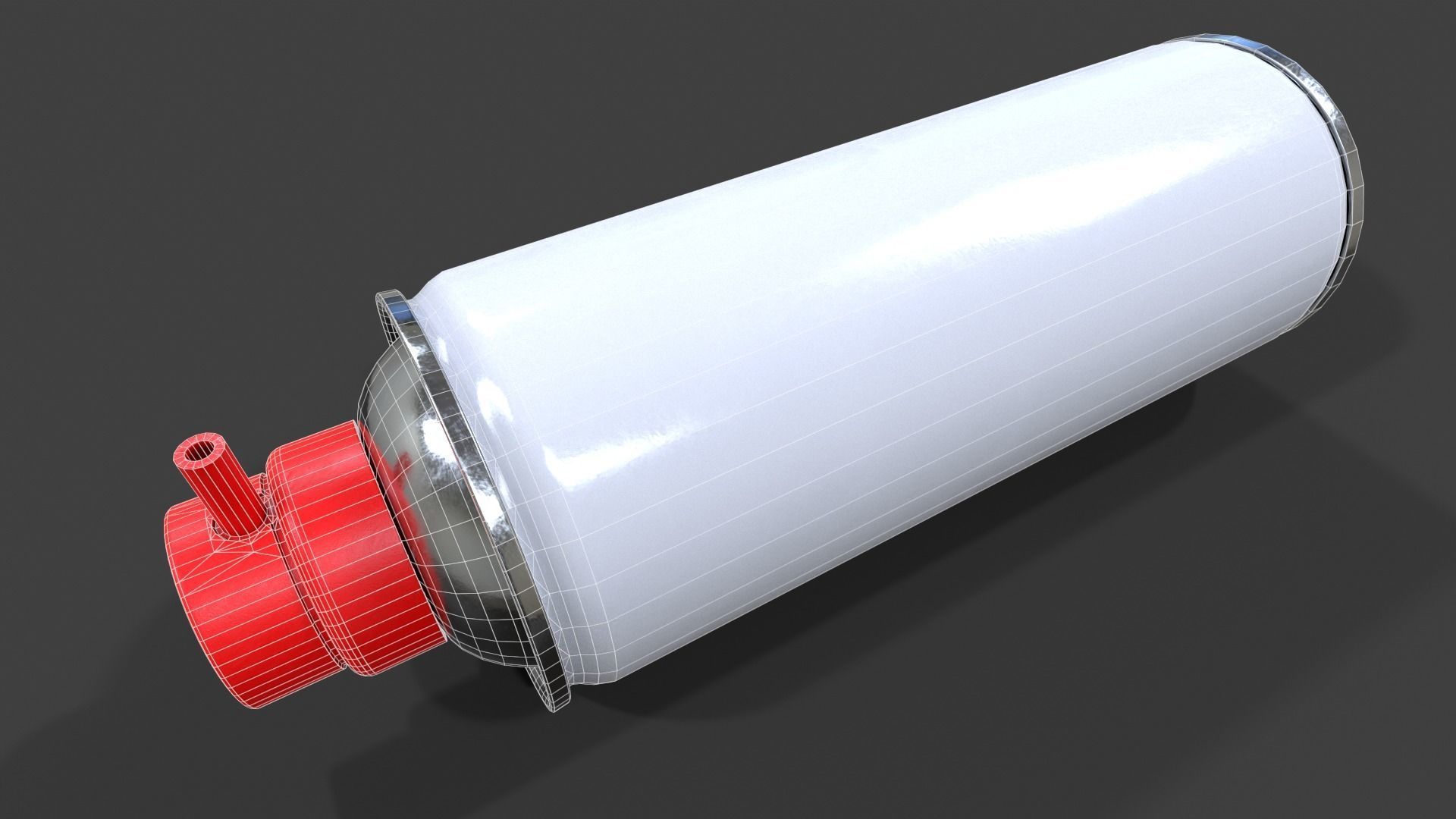 Compressed Air Can V02 - Low Poly Low-poly 3D model_17