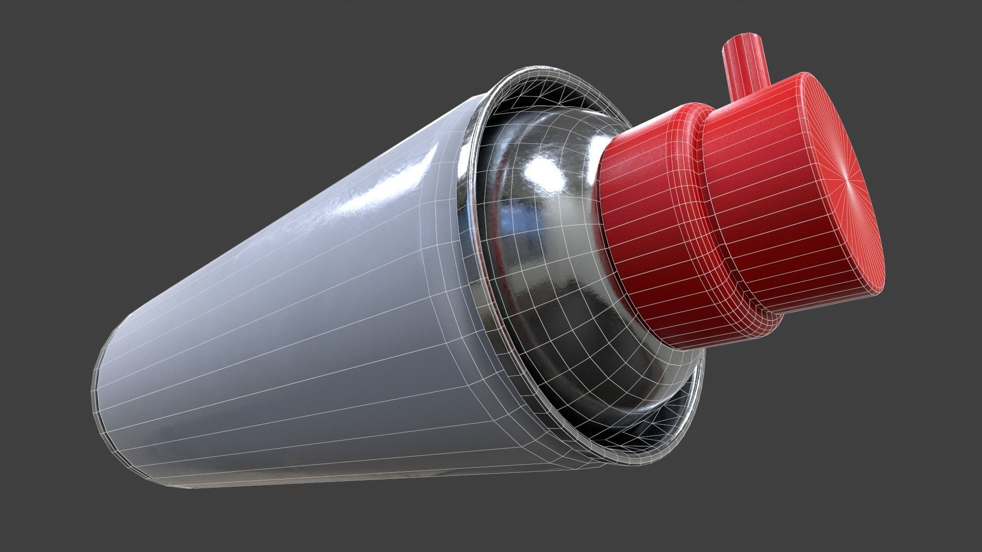 Compressed Air Can V02 - Low Poly Low-poly 3D model_27