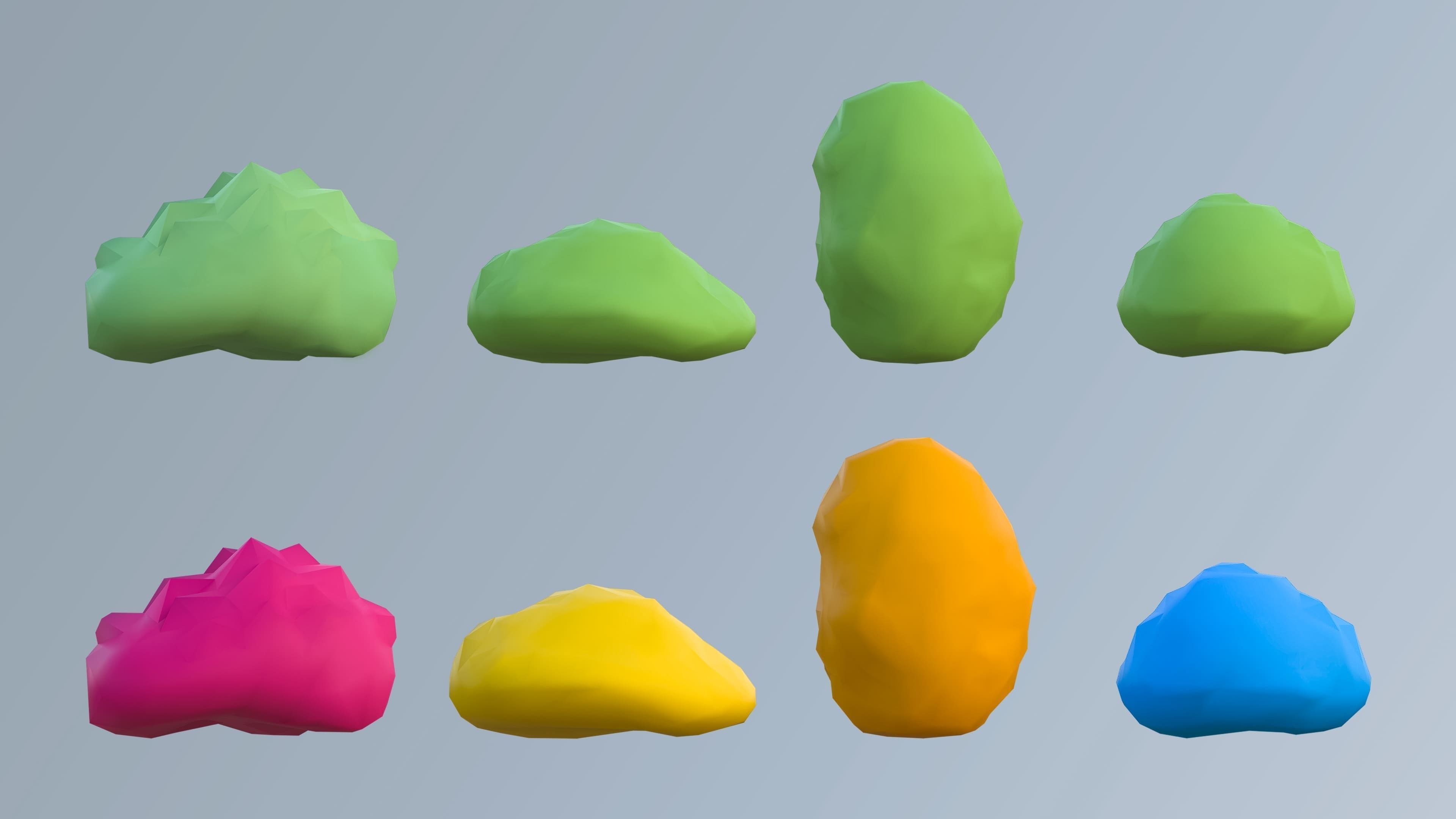 Vegetation Low-poly 3D model_21