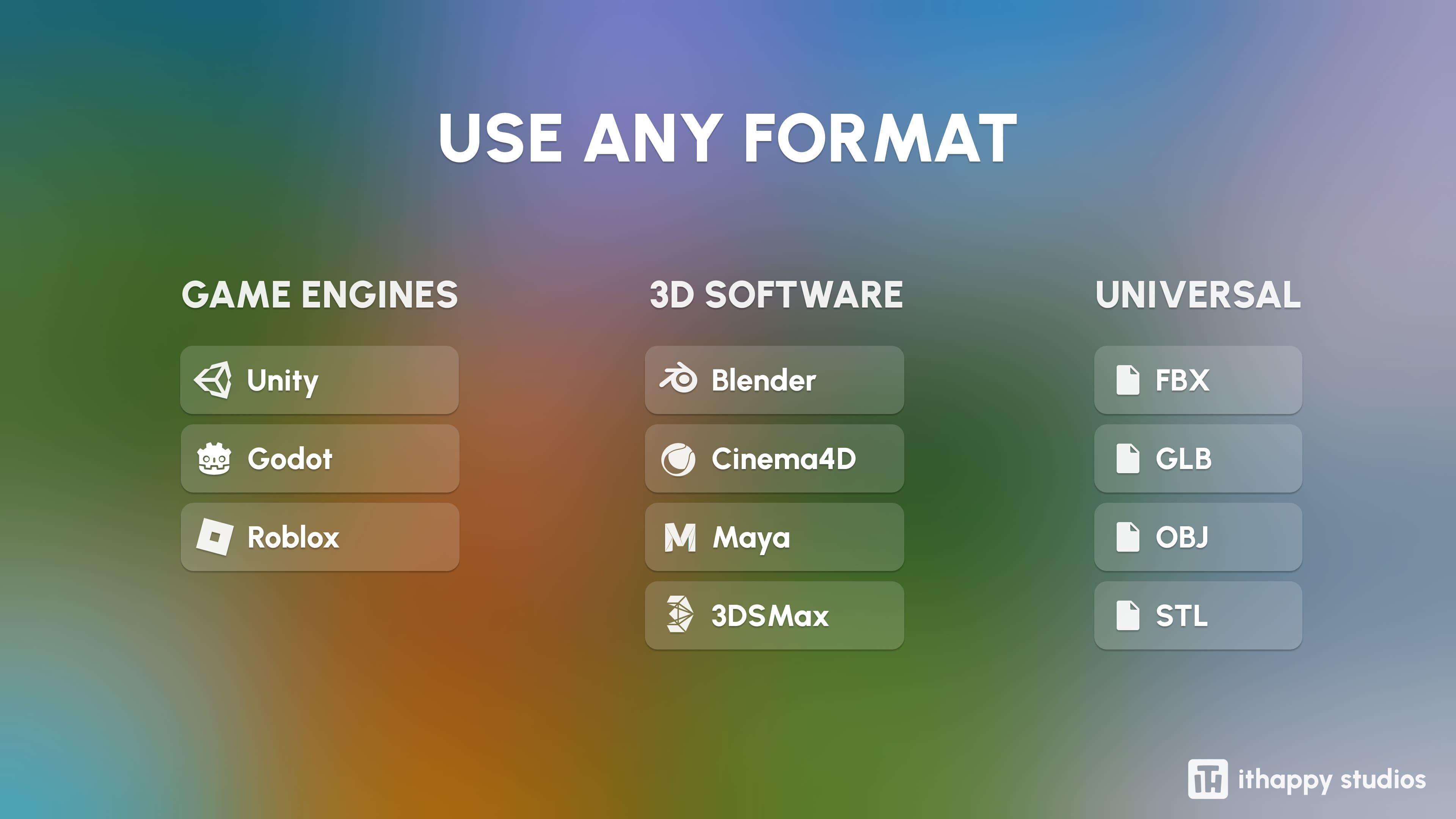 Vegetation Low-poly 3D model_1