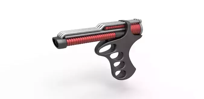 Pistol from the movie The Black Hole 1979 3D model