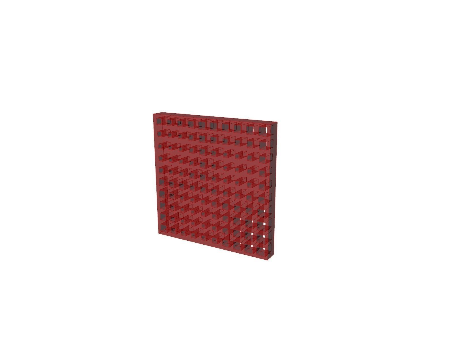 Square Perforated Wall - Parametric Grasshopper Script Free 3D model_1