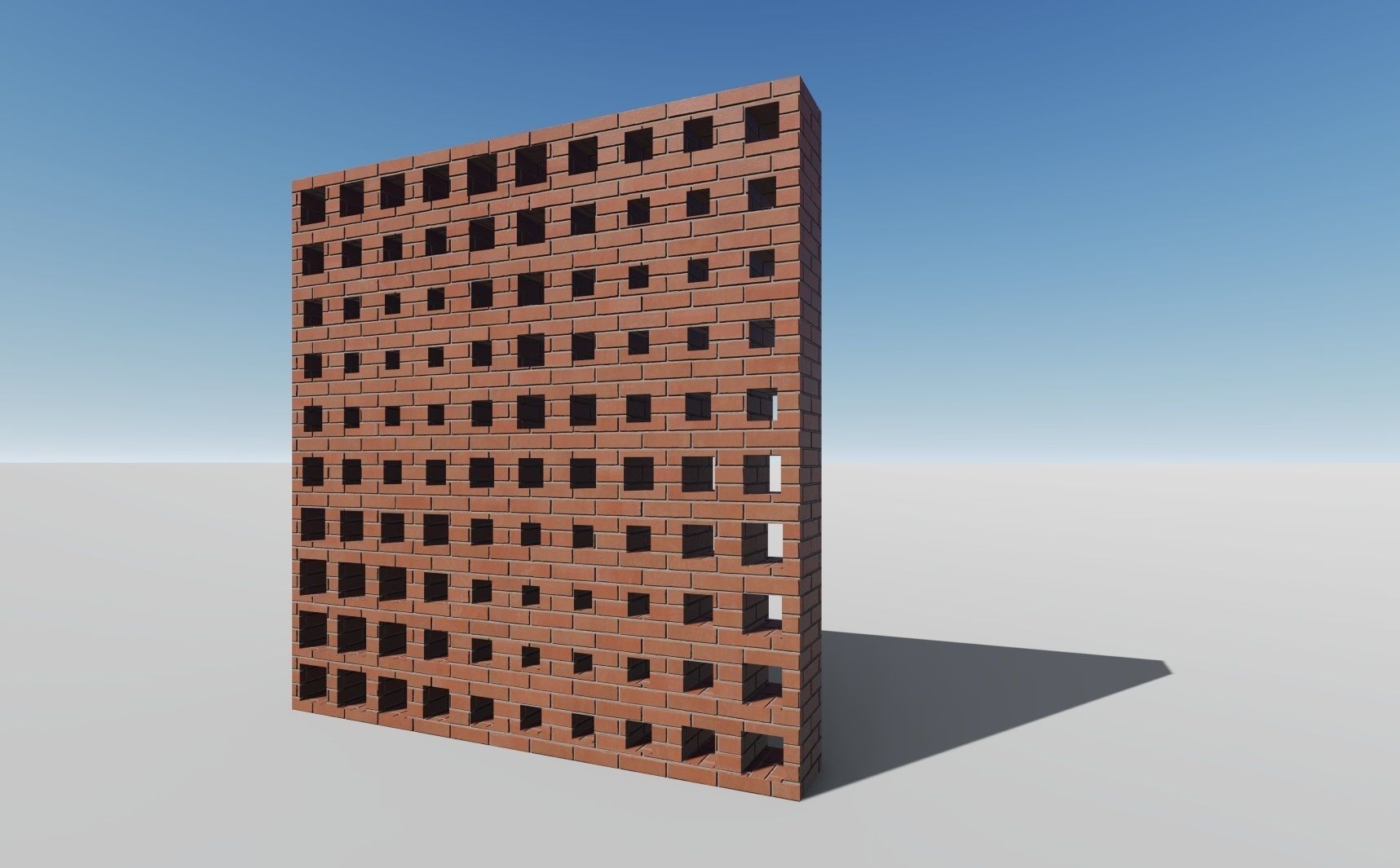Square Perforated Wall - Parametric Grasshopper Script Free 3D model_3