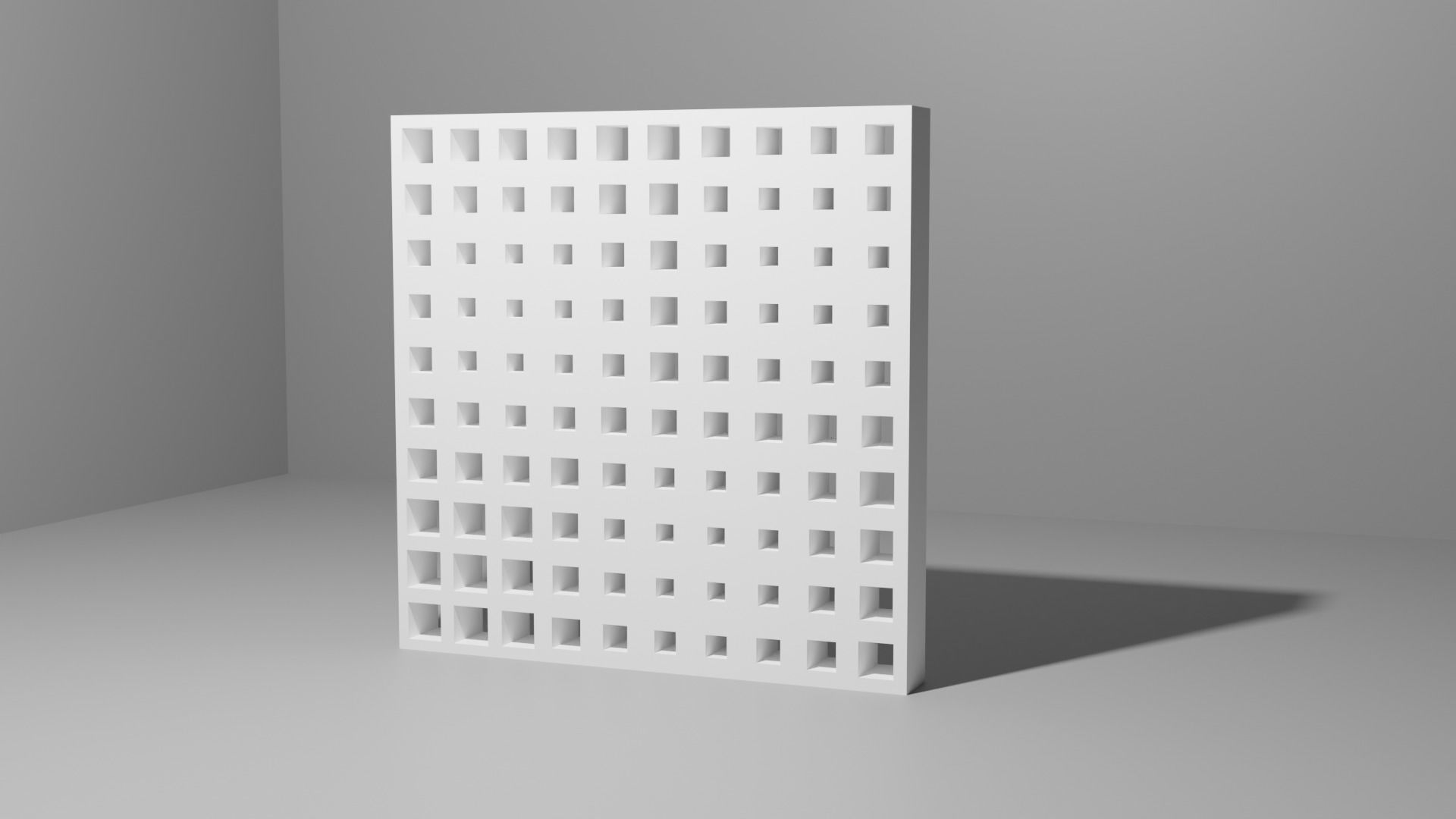 Square Perforated Wall - Parametric Grasshopper Script Free 3D model_2