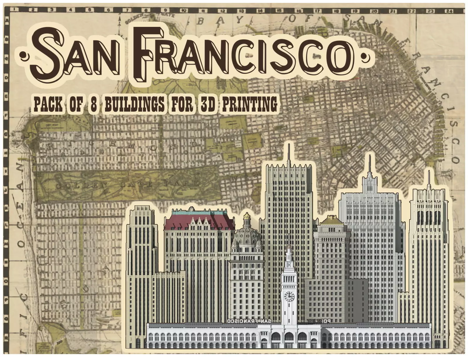 Boomtown San Francisco Collection 3D print model_0