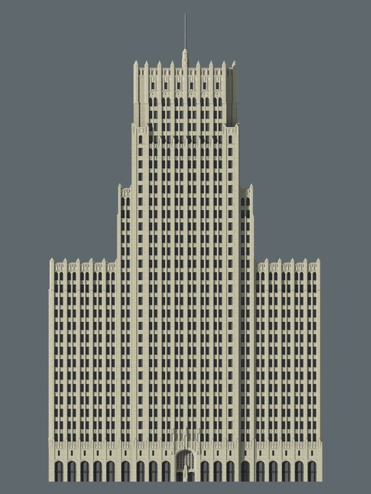 Russ Building 3D print model_3