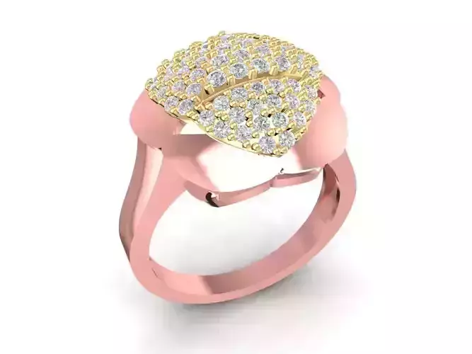 Luxury Pave Diamond Dome Ring 1736