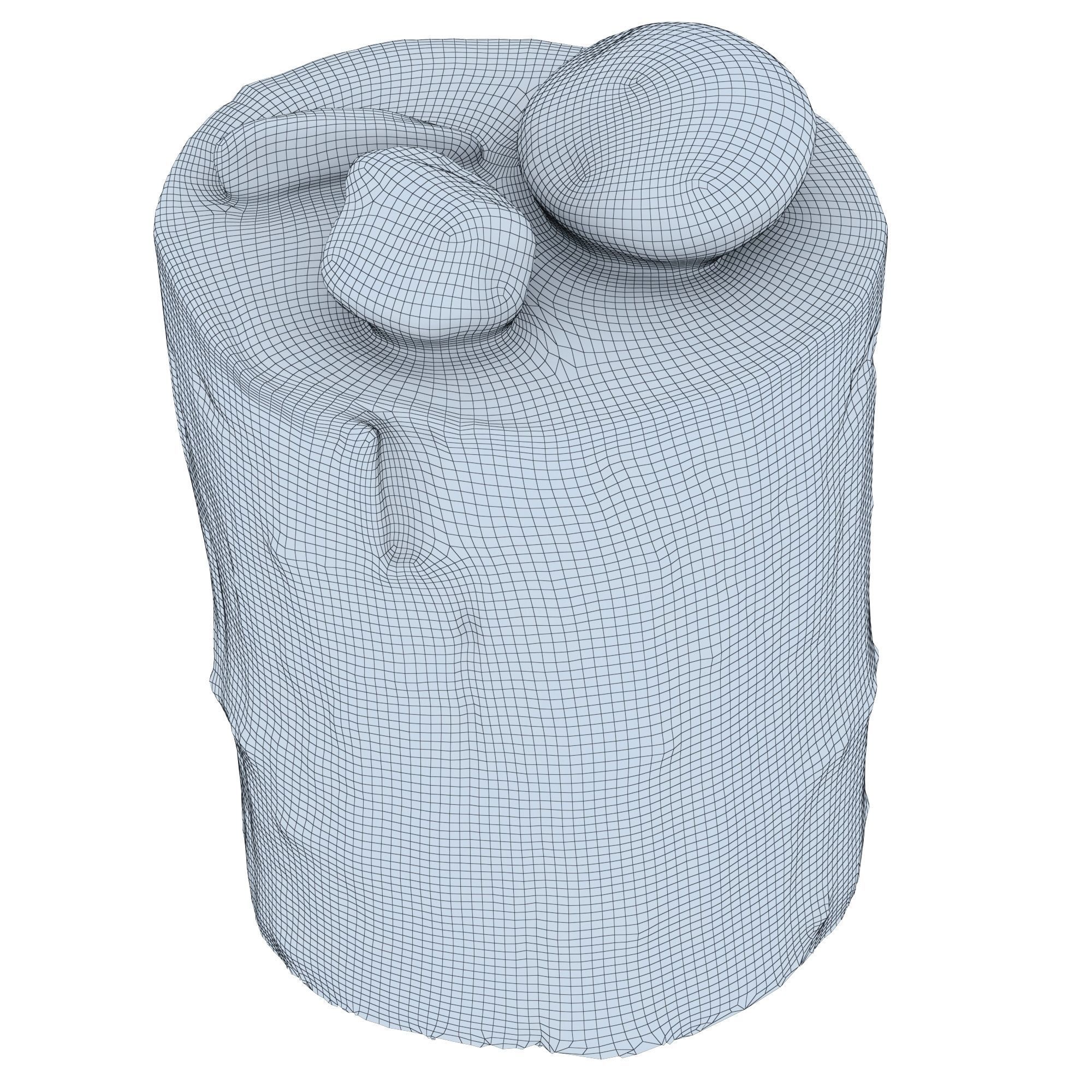 tree trunk stone 3 Low-poly 3D model_6