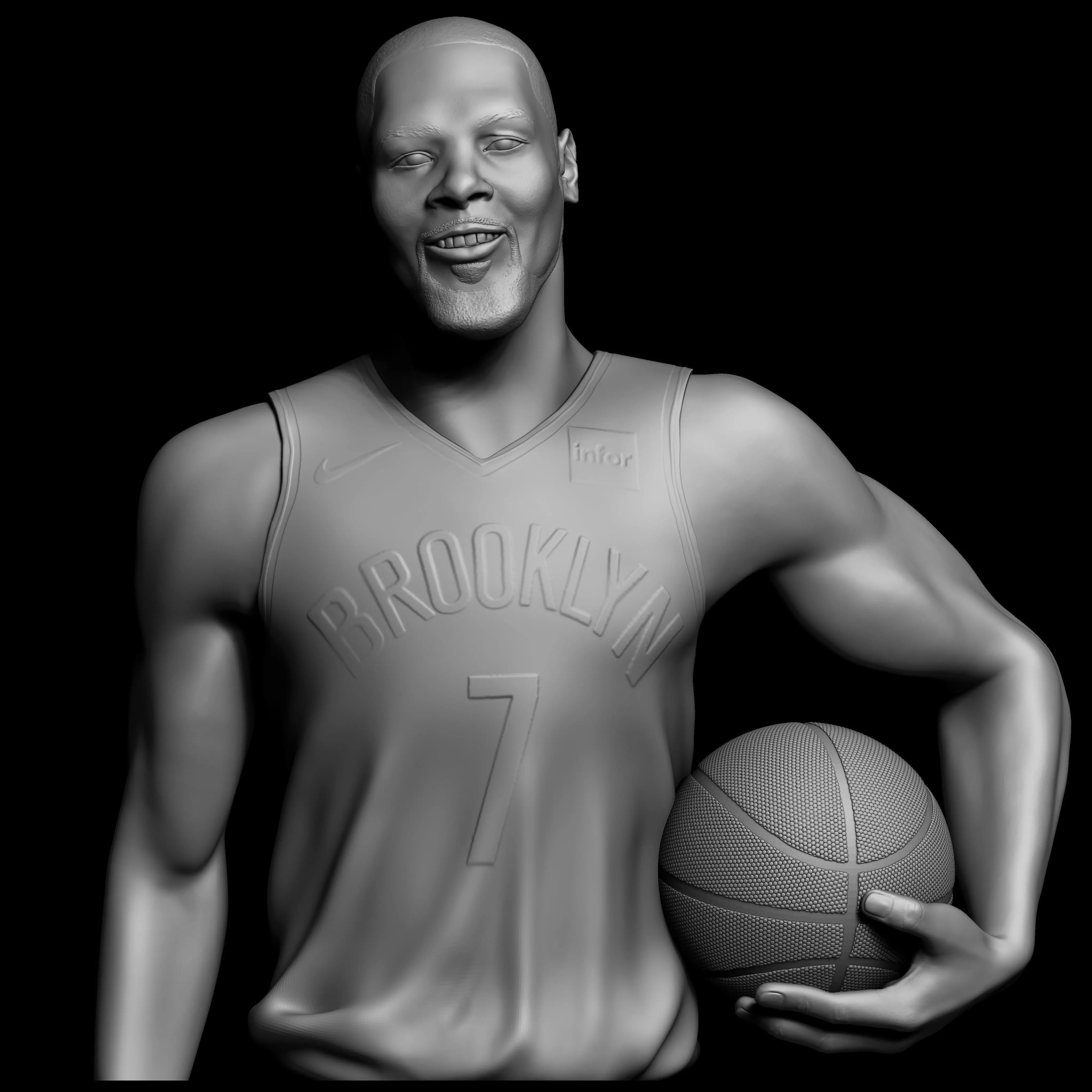 Kevin Durant 3d Model Sculpture 3D print model_0